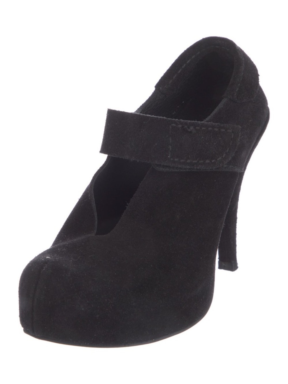 Pedro Garcia deep gray Suede Mary Jane Stiletto Sz 36